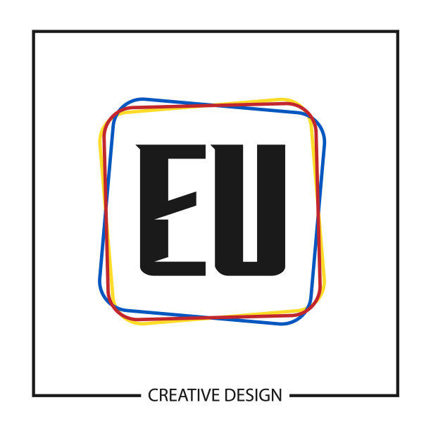 EU字母logo设计模板图片下载
