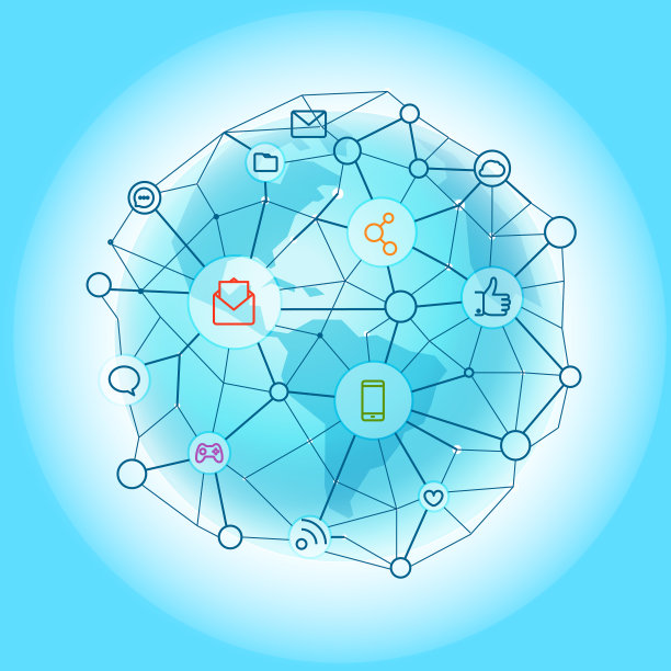 现代全球网络抽象主题图片下载