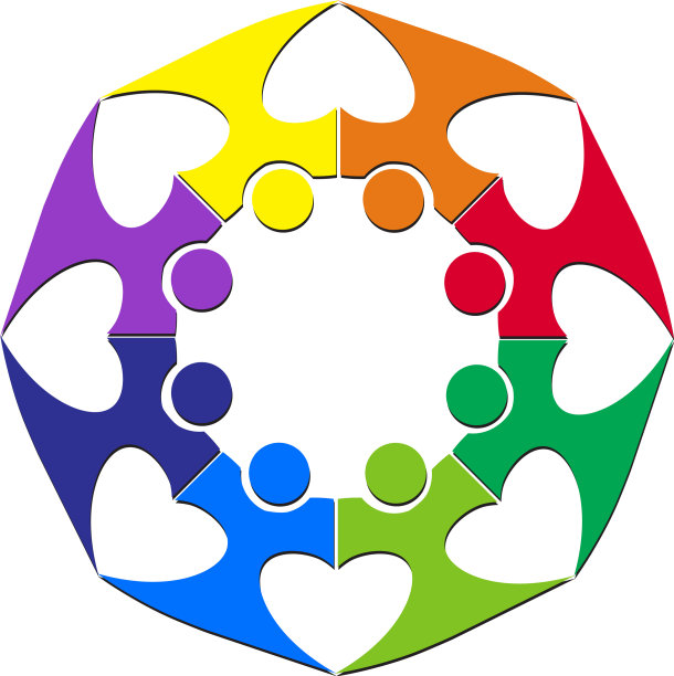 心标志团队合作图片下载