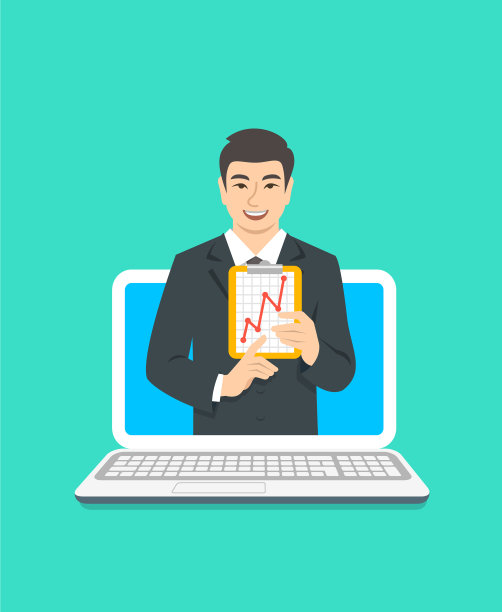 在线商学院男教练概念图片下载