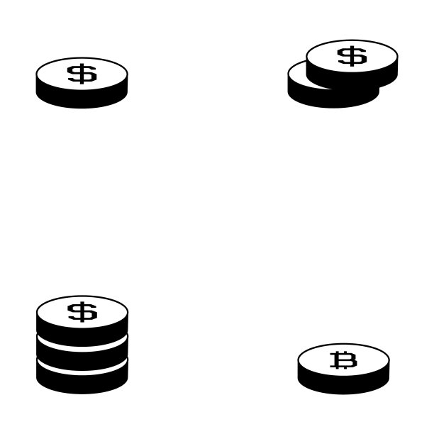 硬币图标合集图片下载