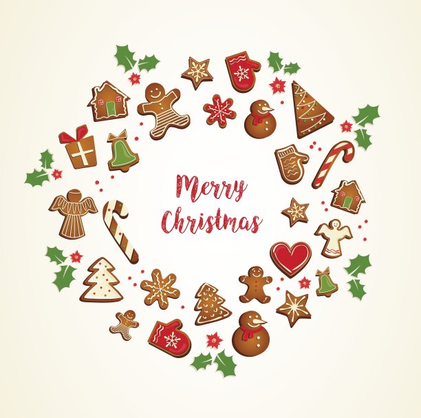 姜饼饼作为节日的装饰图片下载