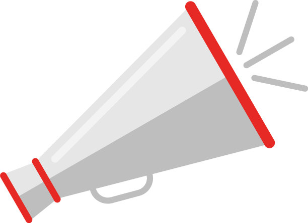 复古的扩音器图标在平坦的风格图片下载