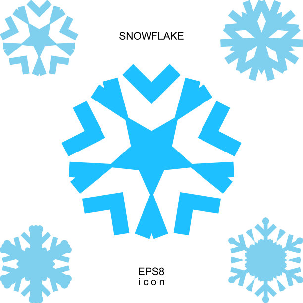 雪花图标孤立图片下载