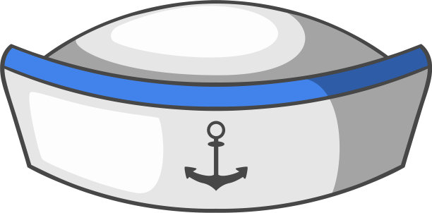 水手帽图标卡通风格图片下载