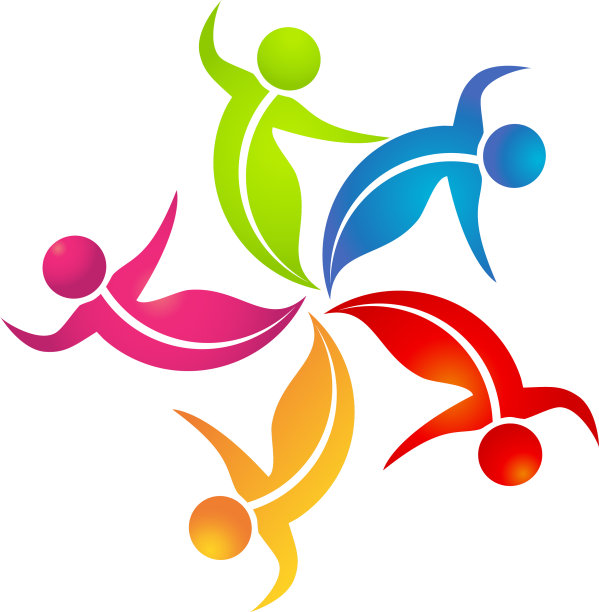 团队舞蹈人标志图片下载