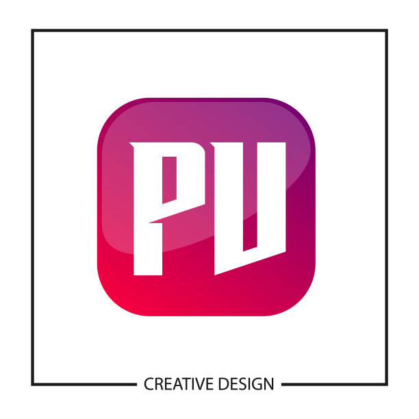 首字母pv标识模板设计图片下载
