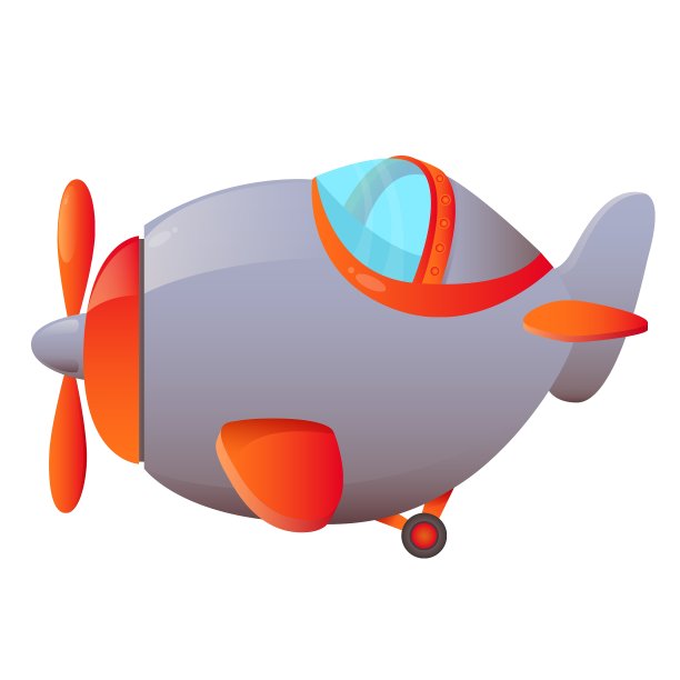 白色背景上的老式飞机图片下载