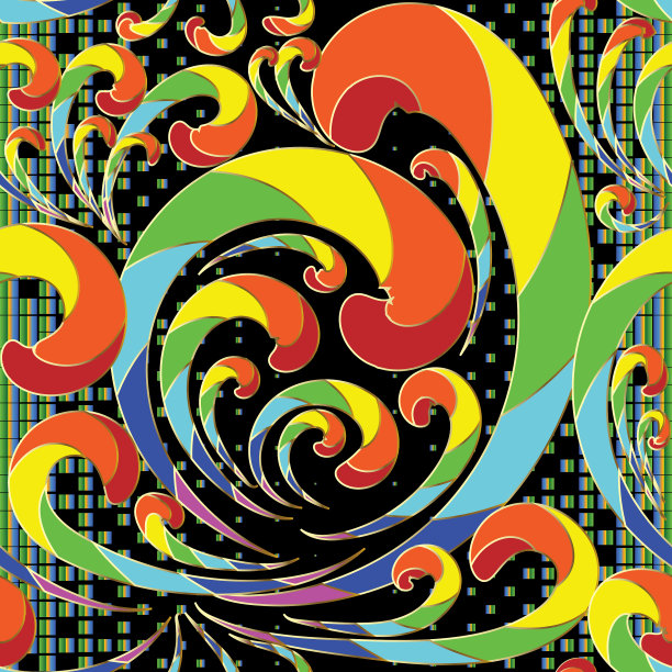 图案鲜艳多彩，无缝美观图片下载