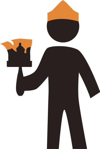 工人剪影画图片下载