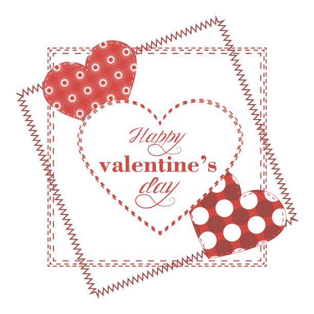 用爱心送给情人节的模板图片下载