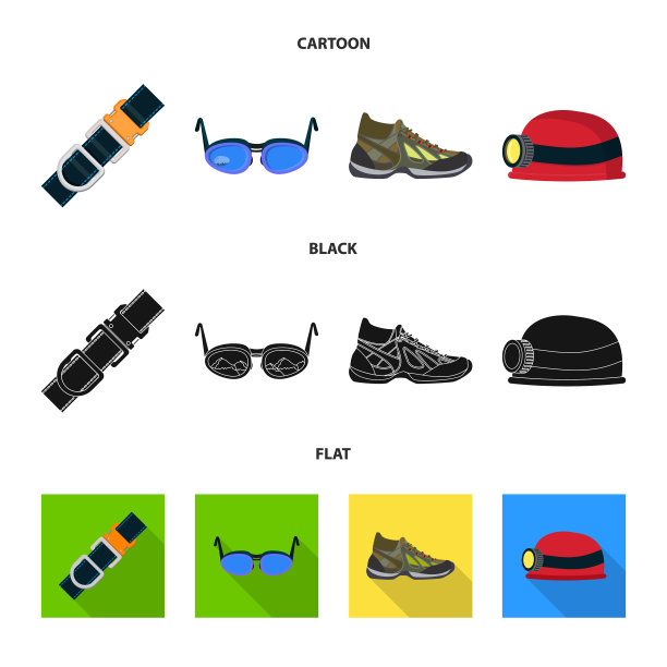 登山和高峰标志集设计图片下载