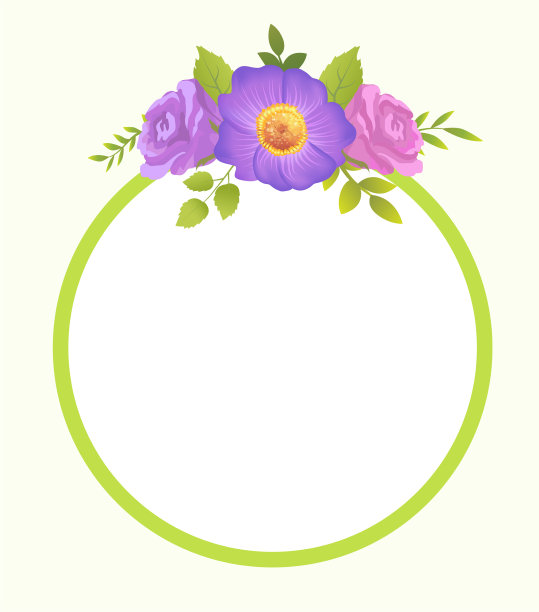 圆边春花盛开图片下载