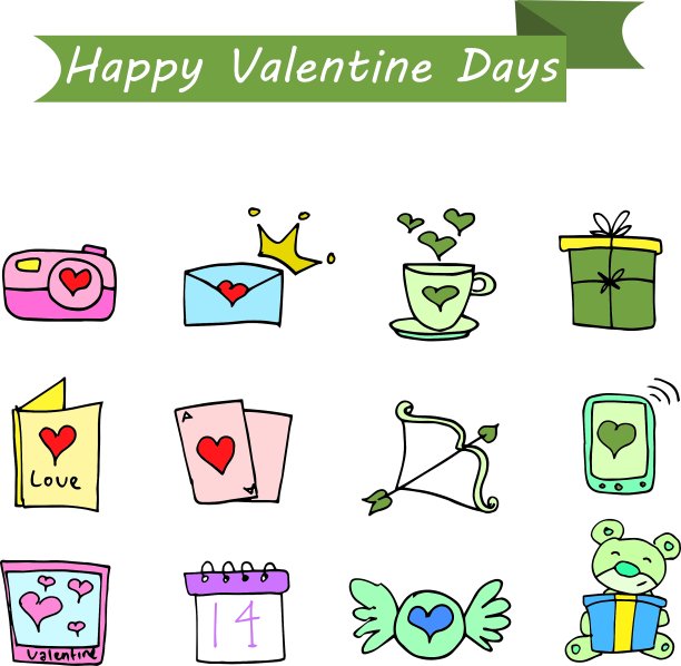 情人节元素艺术图片下载