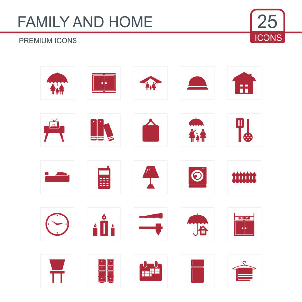 家庭和家庭图标集图片下载
