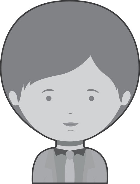 黑白半身男人穿着正式风格图片下载