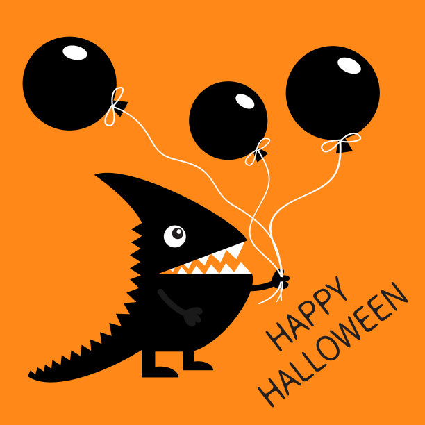 万圣节快乐黑影怪物伴图片下载