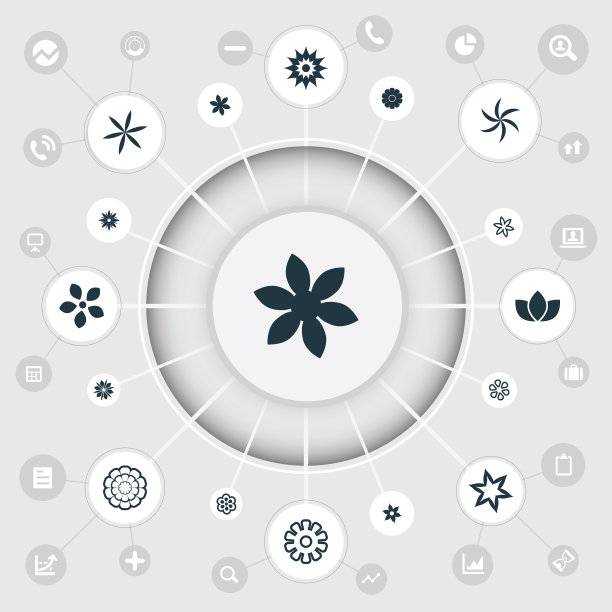 一套简单的花图标图片下载