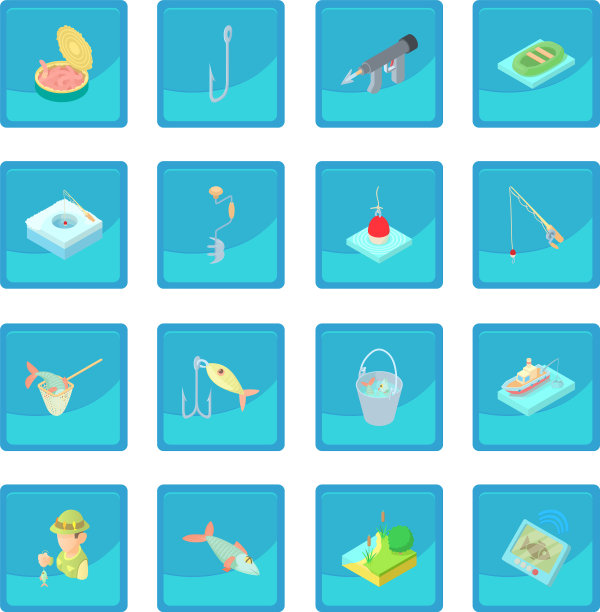 钓鱼图标蓝色app图片下载