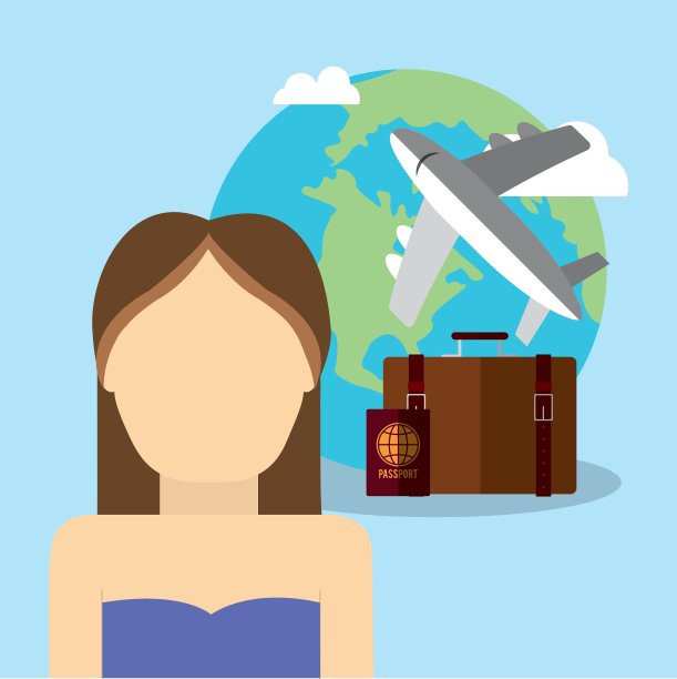 女孩性格世界飞机旅行度假图片下载