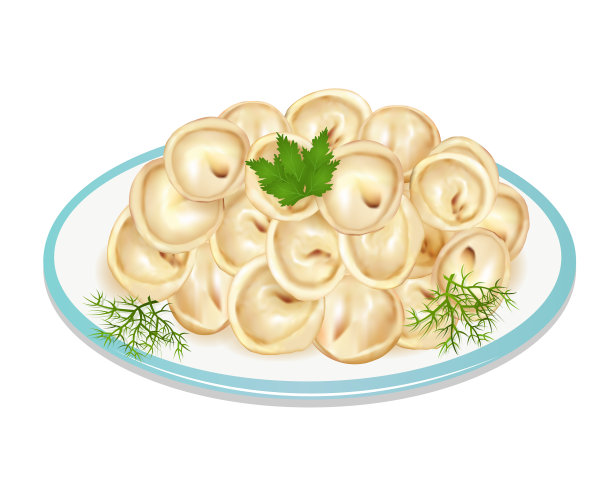 水饺放在盘子里图片下载