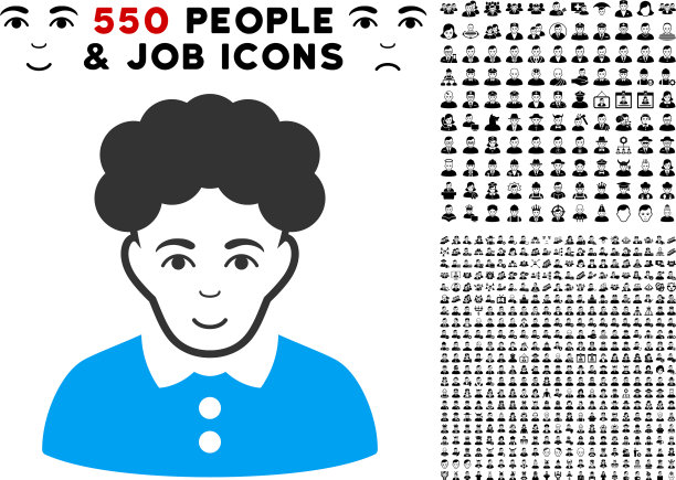 黑发女子图标与奖金图片下载