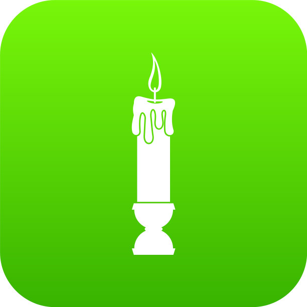 蜡烛图标数字绿色图片下载