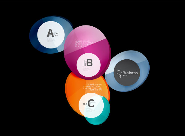 光滑的玻璃在黑色上圈出气泡图片下载