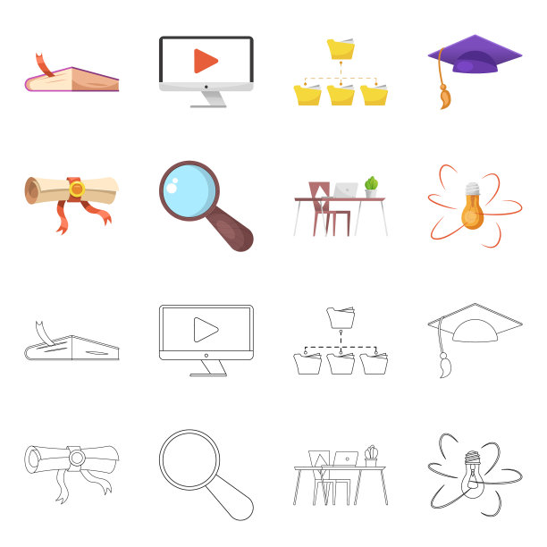 教育和学习符号的设计图片下载