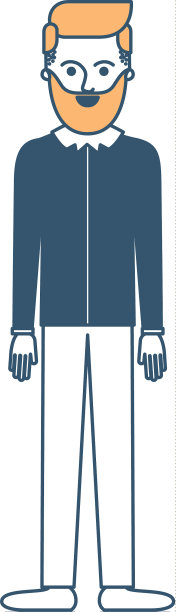 留着胡子，穿着衬衫和裤子的男人图片下载