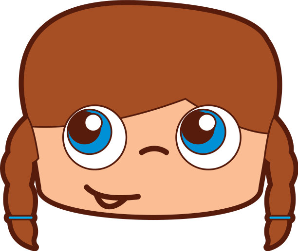 可爱的女孩头像画人物图片下载