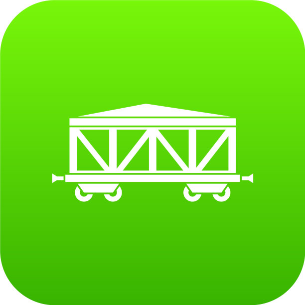 火车货车图标数字绿色图片下载
