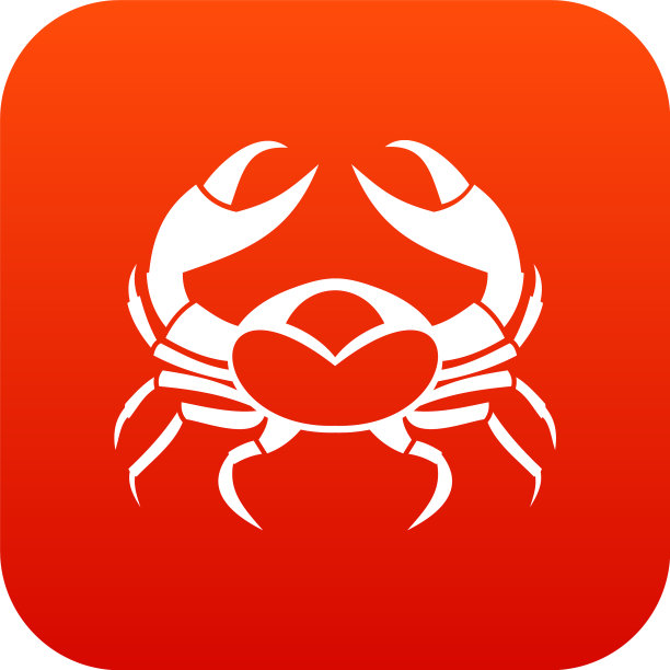 大螃蟹图标数码红图片下载