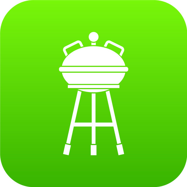 水壶烧烤图标数字绿色图片下载