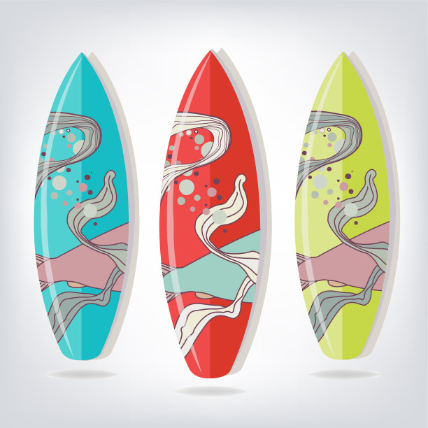 有鱼的冲浪板图片下载