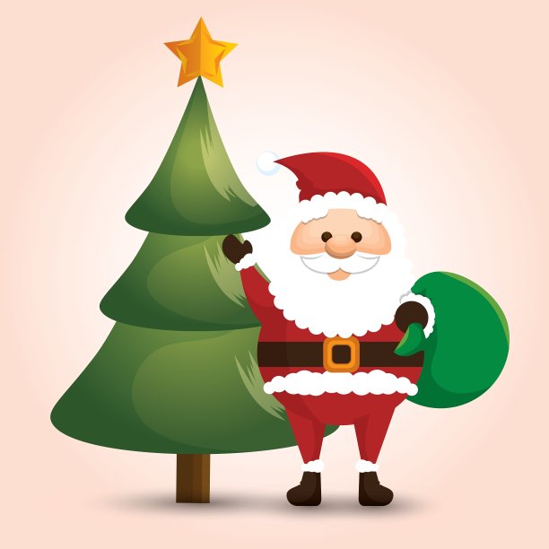 圣诞老人性格快乐快乐图片下载