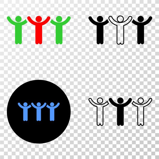 跳舞的人eps图标轮廓图片下载