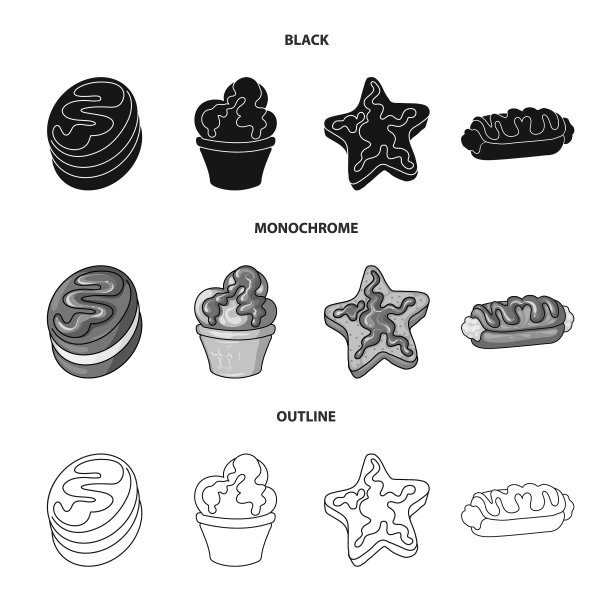 糖果和烹饪图标的设计图片下载