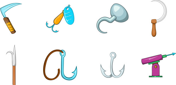 钩图标设置卡通风格图片下载