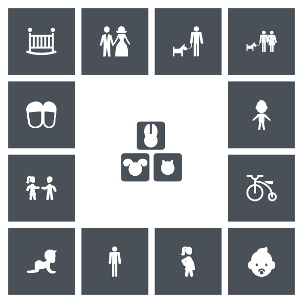 一组13可编辑的亲戚图标包括图片下载