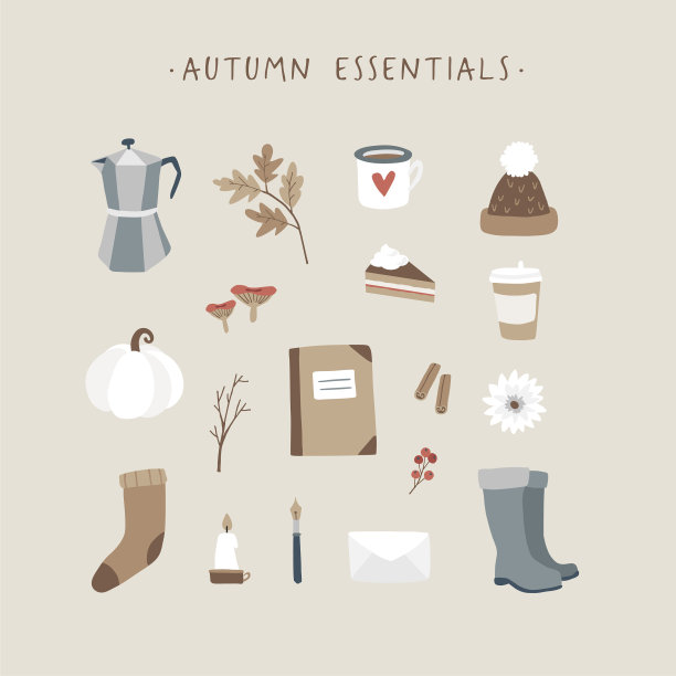 秋季大要件套装可爱手绘秋装图片下载