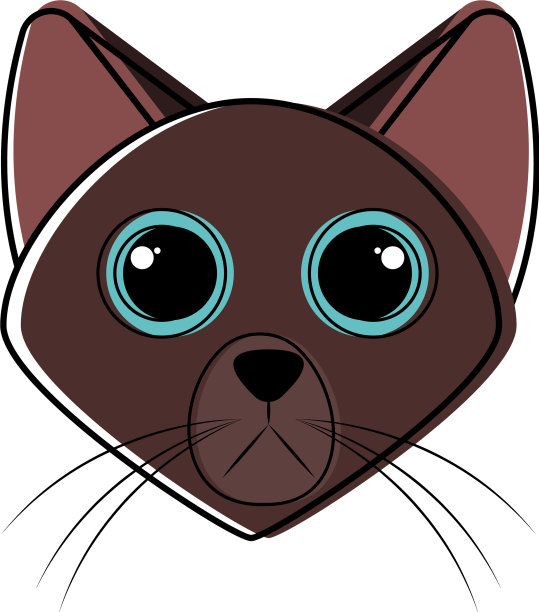 可爱的猫咪头像素描图片下载