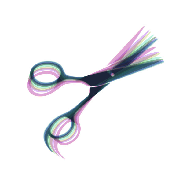 剪发剪刀标志彩色图标图片下载