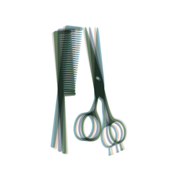 理发店招牌彩色的图标摇晃着图片下载