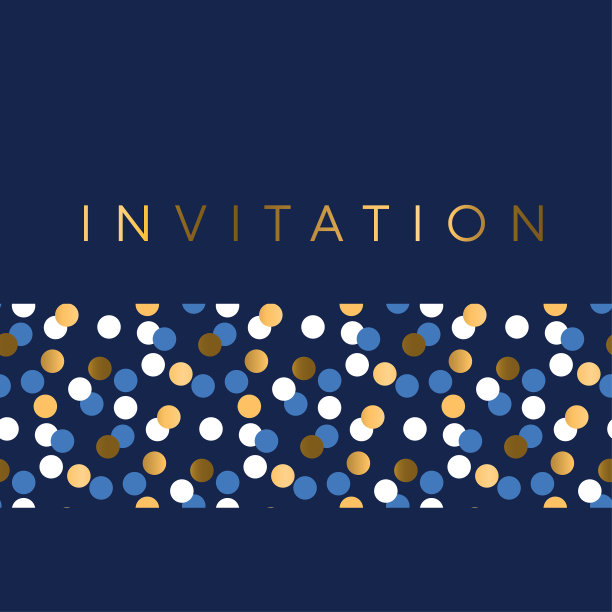 豪华海洋几何图案的邀请图片下载