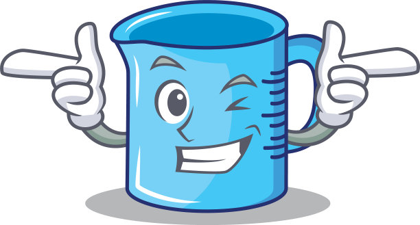 眨眼量杯人物卡通图片下载