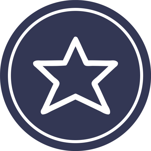 星星圆形图标图片下载