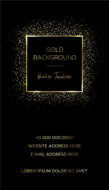 卡片模板与方形框架的黄金颗粒图片下载