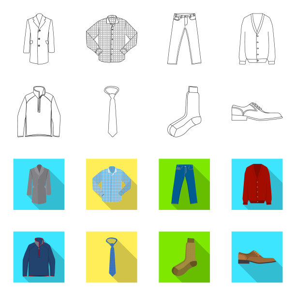 孤立对象的人和服装标志图片下载