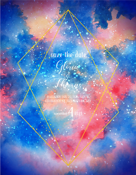 贺卡为婚礼的日子与空间图片下载